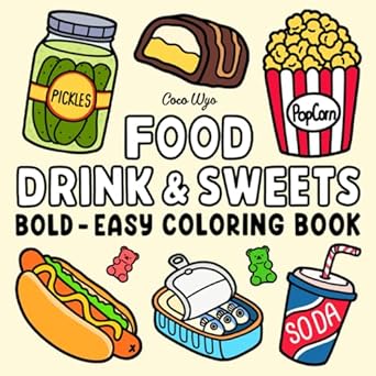 Food Drink & Sweets Coloring Book