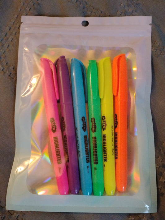 6 Pack Highlighter Set